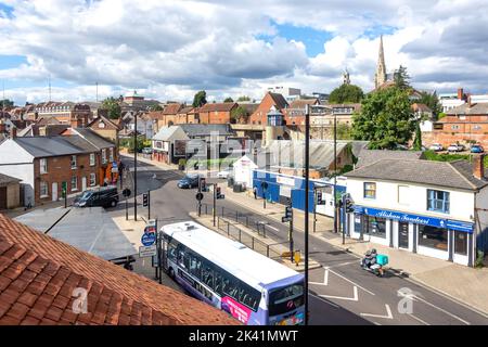 Luftaufnahme vom NCP-Parkplatz Osborne Street, Osborne Street, Colchester, Essex, England, Vereinigtes Königreich Stockfoto