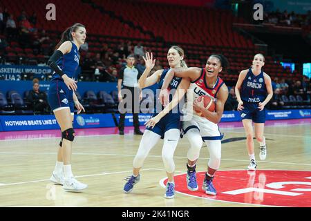 29.. September 2022; Sydney, Homebush, New South Wales, Australien, Frauen-Weltmeisterschaft Basketball, USA gegen Serbien; Alyssa Thomas aus den Vereinigten Staaten von Amerika Stockfoto