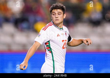 BRÜSSEL, BELGIEN - 22. SEPTEMBER: Daniel James von Wales schaut während der UEFA Nations League Auf Ein Gruppe-4-Spiel zwischen Belgien und Wales am 22. September 2022 im Stade ROI Baudouin in Brüssel, Belgien (Foto: Joris Verwijst/Orange Picles) Stockfoto