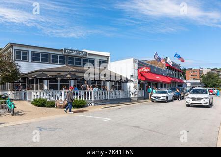 Chucks berühmtes Bar-Restaurant in Fontana am Genfer See, Wisconsin, Amerika. Stockfoto