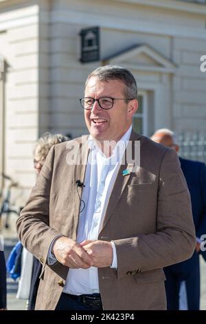 (C) Denis TRASFI / MAXPPP - à Arpajon à la Foire aux haricots le 17-09-2022 - François Durovray, Président du Conseil départemental de l'Essonne Stockfoto