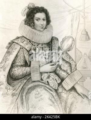 Porträt von Margarete von Österreich, Herzogin von Parma, 1800 ca. Stockfoto