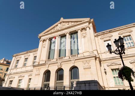 Justizpalast (Gerichtsgebäude). Schön. Alpes-Maritimes Abt. Provence-Alpes-Côte d'Azur. Frankreich Stockfoto