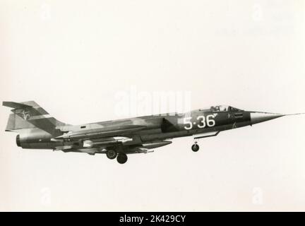 Amerikanische einmotorige Überschalljäger Lockheed F-104 Starfighter der italienischen Luftwaffe, 1960s Stockfoto