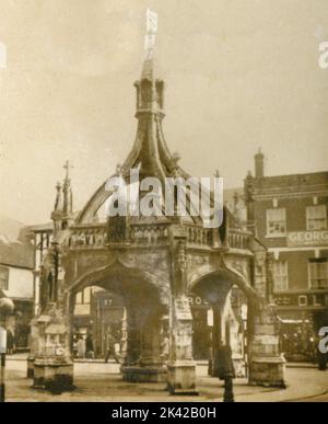 Ansicht von Poultry Cross, Salisbury, UK 1930s Stockfoto