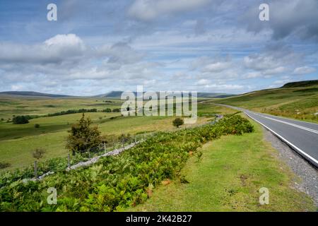 Die schöne Bergstraße A4059 in Richtung Pen Y Fan in den Brecon Beacons, Wales, Großbritannien. Foto: Rob Watkins/Alamy Stockfoto