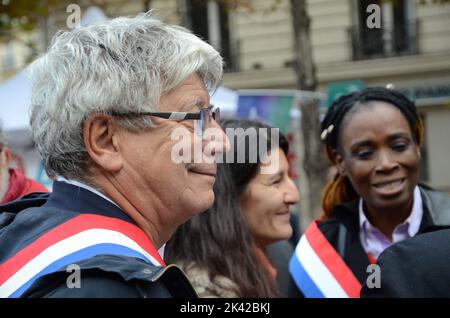 la Manifestation interprofessionnelle fait le plein à Paris, les augmentations salariales faisaient parts des principales revendications Stockfoto