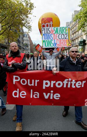 la Manifestation interprofessionnelle fait le plein à Paris Stockfoto