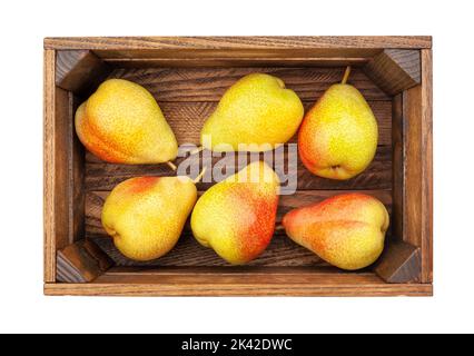 Birnenweg isoliert auf weiß Stockfoto