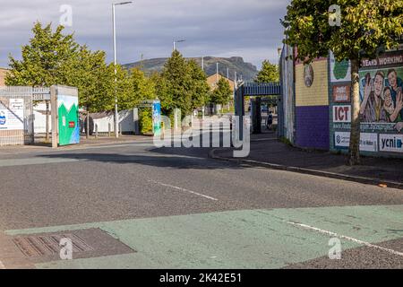 Peace Gates, Northumberland Street, Belfast, Nordirland, Großbritannien Stockfoto