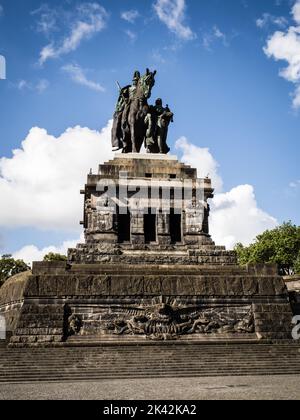 Gedenkstatue von Wilhelm 1, Koblenz, Deutschland Stockfoto