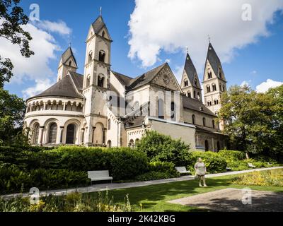 Basilika St. Castor, Außenansicht, Koblenz, Deutschland Stockfoto