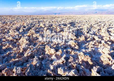 Lithiumreserven im Salar de atacama in der Atacama-Wüste in Chile. Stockfoto