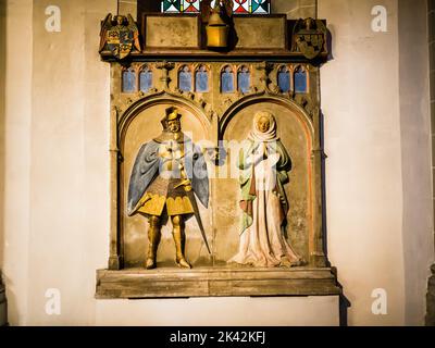 Innenstatuar, Basilika St. Castor, Koblenz, Deutschland Stockfoto