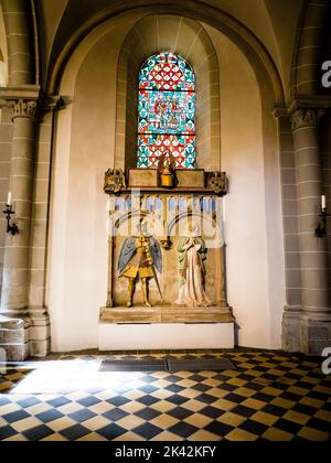 Innenstatuar, Basilika St. Castor, Koblenz, Deutschland Stockfoto