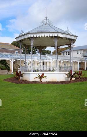 Bandstand und der Pavillon der Prinzessin, Falmouth, Cornwall Stockfoto