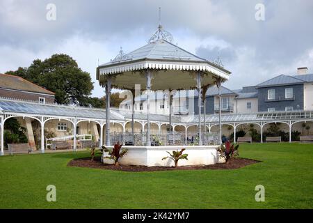 Bandstand und der Pavillon der Prinzessin, Falmouth, Cornwall Stockfoto