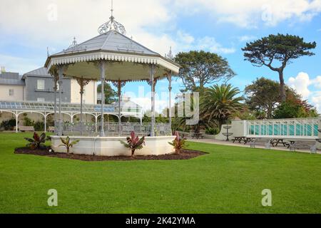 Bandstand und der Pavillon der Prinzessin, Falmouth, Cornwall Stockfoto