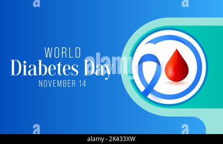 Der Weltdiabetestag wird jedes Jahr am 14. November beobachtet Stock Vektor