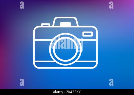 Silhouette der Fotokamera, Symbol Stock Vektor