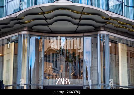 Zara Store Oxford Street London UK. Zara Flagship Store 61 Oxford St London UK. Stockfoto