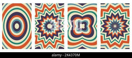 Uhrwerk Poster Retro Hintergrund wirbeln. Psychedelischer Druck. Vintage-Hintergrund. Vektorgrafik Stock Vektor