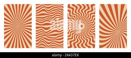 Uhrwerk Poster Retro Hintergrund wirbeln. Psychedelischer Druck. Vintage-Hintergrund. Vektorgrafik Stock Vektor