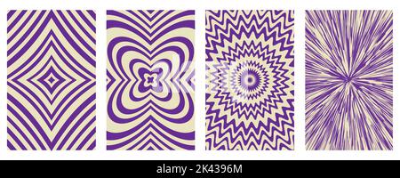 Uhrwerk Poster Retro Hintergrund wirbeln. Psychedelischer Druck. Vintage-Hintergrund. Vektorgrafik Stock Vektor