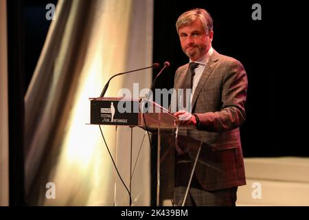 29. September 2022, Dinard, Bretagne, Frankreich: ARNAUD-LACHS bei der Eröffnungsfeier des 33.. Dinard-Festivals des britischen Kinos (Bildquelle: © Mickael Chavet/ZUMA Press Wire) Stockfoto