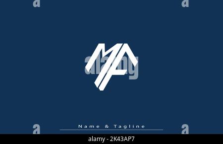 Alphabet Buchstaben Initialen Monogramm Logo MF , FM Stock Vektor
