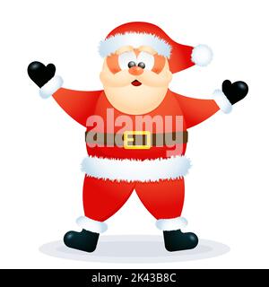 Weihnachtsmann-Charakter. Lächelnde Cartoon-Figur für Urlaub Design Stock Vektor