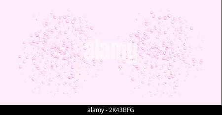 Unter Wasser fizzende Blasen, Soda oder Champagner kohlensäurehaltige Getränk, Mineralwasser. Stock Vektor