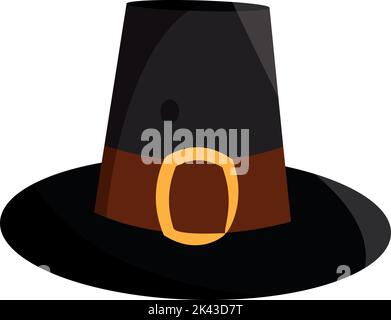 Isolierte traditionelle Pilger Hut Symbol Vektor Stock Vektor