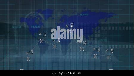 Bild der Datenverarbeitung über 6g Text Stockfoto