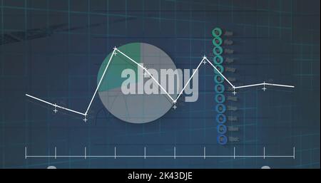 Bild der Datenverarbeitung über 6g Text Stockfoto