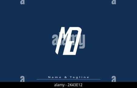 Buchstabenbuchstaben Initialen Monogramm-Logo MJ , JM Stock Vektor
