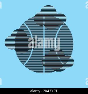 Wolken- und Erdsymbole als Zeichen, Gestaltungselemente oder grafische Quellen Stock Vektor