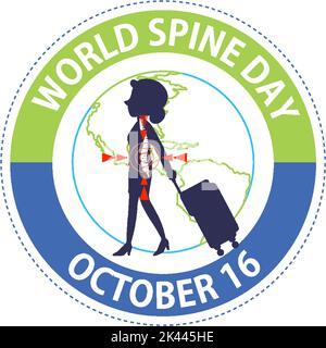 Illustration zum World Spine Day Banner Stock Vektor