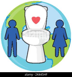 World Toilet Day Konzept Vektor-Illustration Stock Vektor