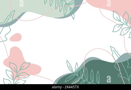 Ästhetische Bunte Pastell Floral Fluid Abstrakten Hintergrund Stock Vektor