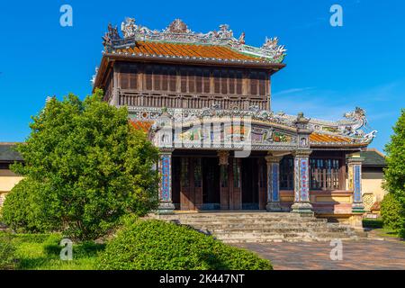 Thailändischer Binh-Pavillon, Lesesaal des Imperators, Kaiserstadt, Hue, Provinz Thua Thien Hue, Vietnam Stockfoto