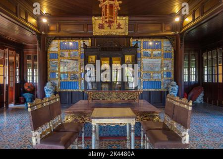 Thailändischer Binh-Pavillon, Lesesaal des Imperators, Kaiserstadt, Hue, Provinz Thua Thien Hue, Vietnam Stockfoto