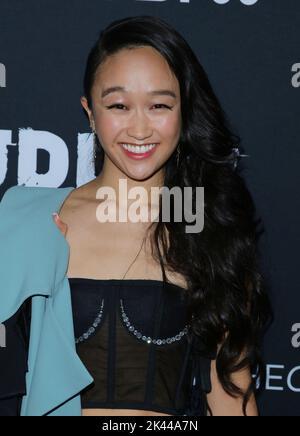 Santa Monica, USA. 29. September 2022. Cathy Ang kommt zur Weltpremiere des EXORZISMUS MEINER BESTEN FREUNDE, der am Donnerstag, dem 29. September 2022, im Aero Theatre in Santa Monica, CA, abgehalten wird. (Foto: Juan Pablo Rico/Sipa USA) Quelle: SIPA USA/Alamy Live News Stockfoto