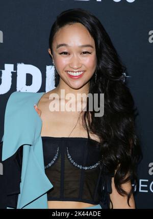 Santa Monica, USA. 29. September 2022. Cathy Ang kommt zur Weltpremiere des EXORZISMUS MEINER BESTEN FREUNDE, der am Donnerstag, dem 29. September 2022, im Aero Theatre in Santa Monica, CA, abgehalten wird. (Foto: Juan Pablo Rico/Sipa USA) Quelle: SIPA USA/Alamy Live News Stockfoto