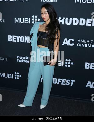 Santa Monica, USA. 29. September 2022. Cathy Ang kommt zur Weltpremiere des EXORZISMUS MEINER BESTEN FREUNDE, der am Donnerstag, dem 29. September 2022, im Aero Theatre in Santa Monica, CA, abgehalten wird. (Foto: Juan Pablo Rico/Sipa USA) Quelle: SIPA USA/Alamy Live News Stockfoto