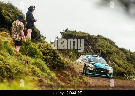 Auckland, Neuseeland - 29/09/2022, 29 ANEAR Luke (aus), SARANDIS Andrew (aus), Ford Fiesta Mk II, Aktion während der Rallye Neuseeland 2022, 11. Runde der WRC World Rally Car Championship 2022, vom 29. September bis 2. Oktober 2022 in Auckland, Neuseeland - Foto Nikos Katikis / DPPI Stockfoto