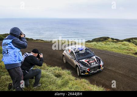 Auckland, Neuseeland - 30/09/2022, 20 PADDON Hayded (nzl), KENNARD John (nzl), Hyundai i20N, Aktion während der Rallye Neuseeland 2022, 11. Runde der WRC World Rally Car Championship 2022, vom 29. September bis 2. Oktober 2022 in Auckland, Neuseeland - Foto: Nikos Katikis/DPPI/LiveMedia Stockfoto