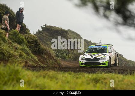 Auckland, Neuseeland - 30/09/2022, 22 HUNT Ben (nzl), RAWSTORN Tony (nzl), Skoda Fabia Evo, Aktion während der Rallye Neuseeland 2022, 11. Runde der WRC World Rally Car Championship 2022, vom 29. September bis 2. Oktober 2022 in Auckland, Neuseeland - Foto: Nikos Katikis/DPPI/LiveMedia Stockfoto