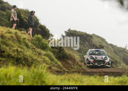 Auckland, Neuseeland - 30/09/2022, 20 PADDON Hayded (nzl), KENNARD John (nzl), Hyundai i20N, Aktion während der Rallye Neuseeland 2022, 11. Runde der WRC World Rally Car Championship 2022, vom 29. September bis 2. Oktober 2022 in Auckland, Neuseeland - Foto: Nikos Katikis/DPPI/LiveMedia Stockfoto