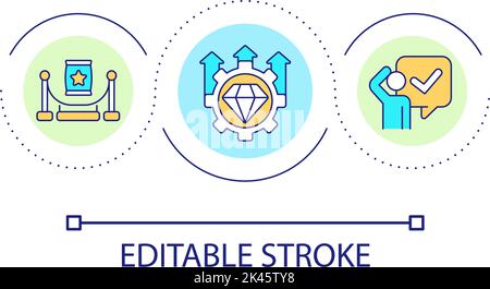 Symbol für das Konzept des wertvollen Produktangebots Stock Vektor